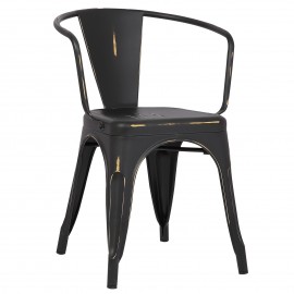BISTRO TOLIX CHAIR WOODEN TOP