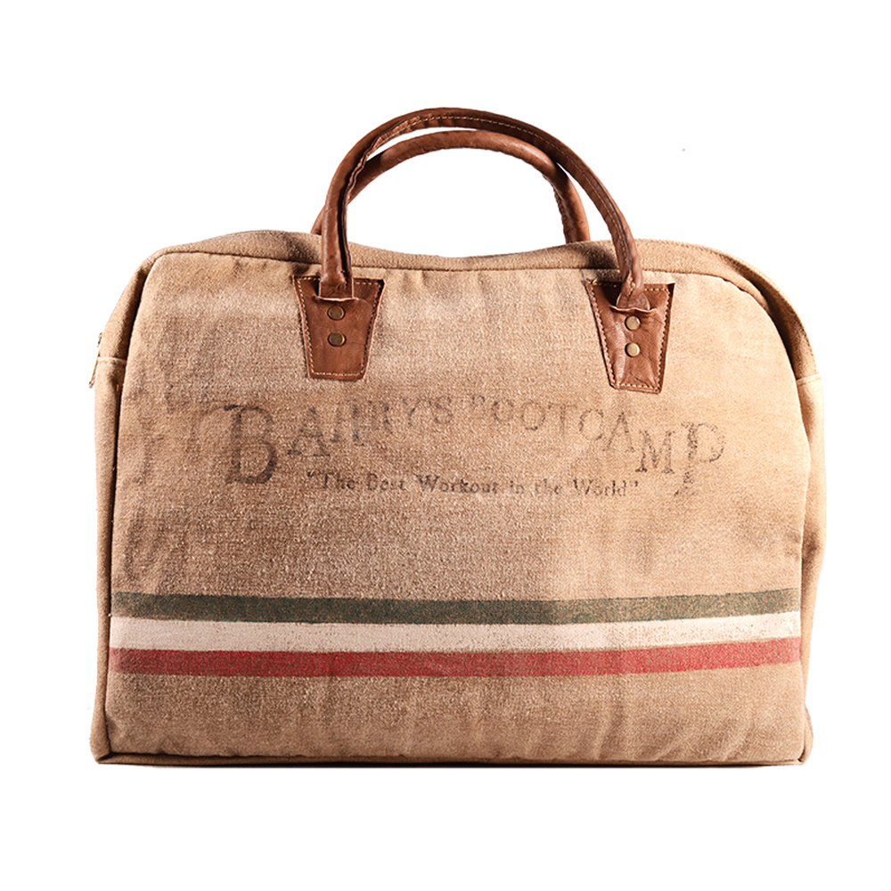 WOAVIN LAPTOP CASE CANVAS LEATHER HANDLE