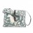 WOAVIN HAND EMBROIDERY BAG COTTEN VELVET W/LEATHER TRIMMING 