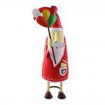WOAVIN IRON PAINTED SANTA W/BALLOON