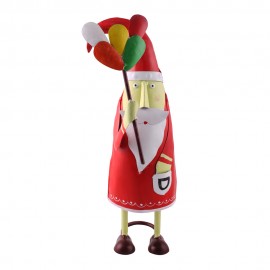 WOAVIN IRON PAINTED SANTA W/BALLOON