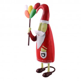 WOAVIN IRON PAINTED SANTA W/BALLOON