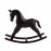 WOAVIN TIK-TOK HORSE IRON PAINTED BROWN