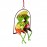 WOAVIN IRON PAINTED FROG COUPLE W/UMBRELLA