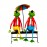 WOAVIN IRON PAINTED FROG COUPLE SITTING ON THE BENCH