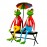 WOAVIN IRON PAINTED FROG COUPLE SITTING ON THE BENCH