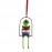 WOAVIN IRON PAINTED FROG WITH READING BOOK