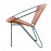 WOAVIN IRON LEATHER HOOP CHAIR