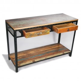 WOAVIN INDUSTRIAL CONSOLE TABLE MS PC RECLAIMED WOODEN