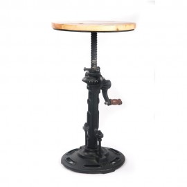 WOAVIN INDUSTRIAL BAR STOOL CAST IRON PC WOODEN SEATING