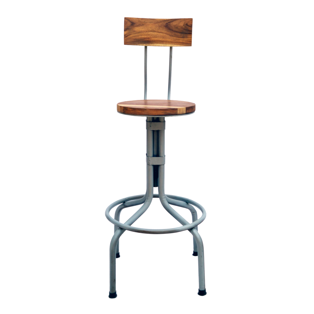 WOAVIN INDUSTRIAL BAR COUNTER  WOODEN METAL STOOL