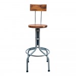 WOAVIN INDUSTRIAL BAR COUNTER  WOODEN METAL STOOL