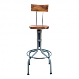 WOAVIN INDUSTRIAL BAR COUNTER  WOODEN METAL STOOL