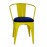 WOAVIN BISTRO CHAIR WITH ARM CUSHIONED SEAT
