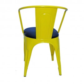 WOAVIN BISTRO CHAIR WITH ARM CUSHIONED SEAT