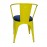 WOAVIN BISTRO CHAIR WITH ARM CUSHIONED SEAT