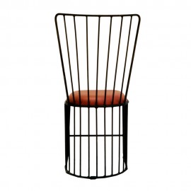 WOAVIN OUTDOOR WROUGHT IRON CLUB CHAIR RECLINER SEAT