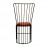 WOAVIN OUTDOOR WROUGHT IRON CLUB CHAIR RECLINER SEAT