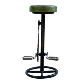 WOAVIN INDUSTRIAL BAR STOOL LEATHER RECLINER SEAT