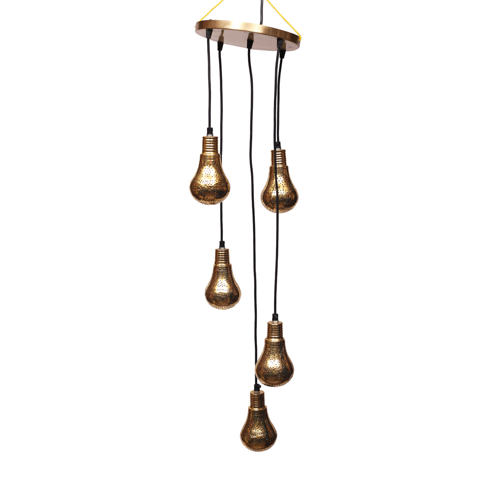 WOAVIN BRASS BULB CLUSTER HABGING LAMP