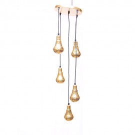 WOAVIN BRASS BULB CLUSTER HABGING LAMP