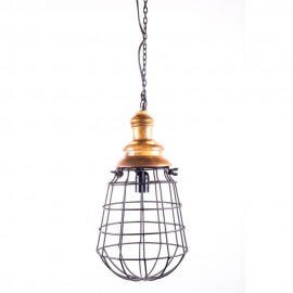 WOAVIN GEOMETRIC METAL WOODEN PENDANT LAMP 