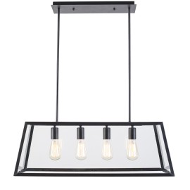 WOAVIN METAL GLASS BOX HANGING LAMP